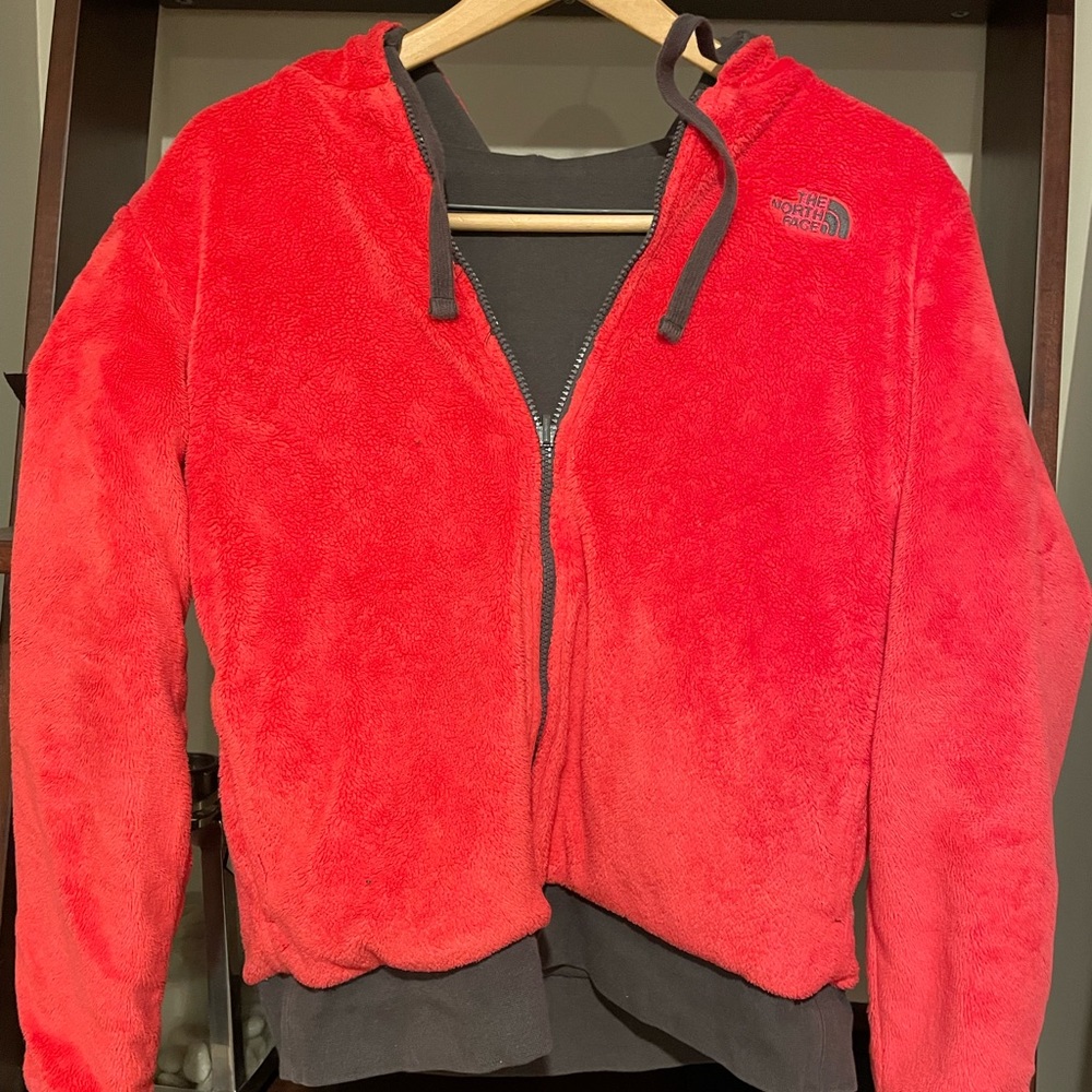 NorthFace women heavy reversible zip up jacket